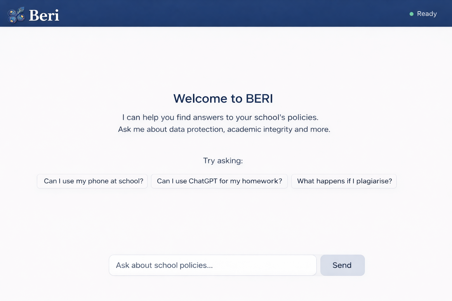 BERI application interface